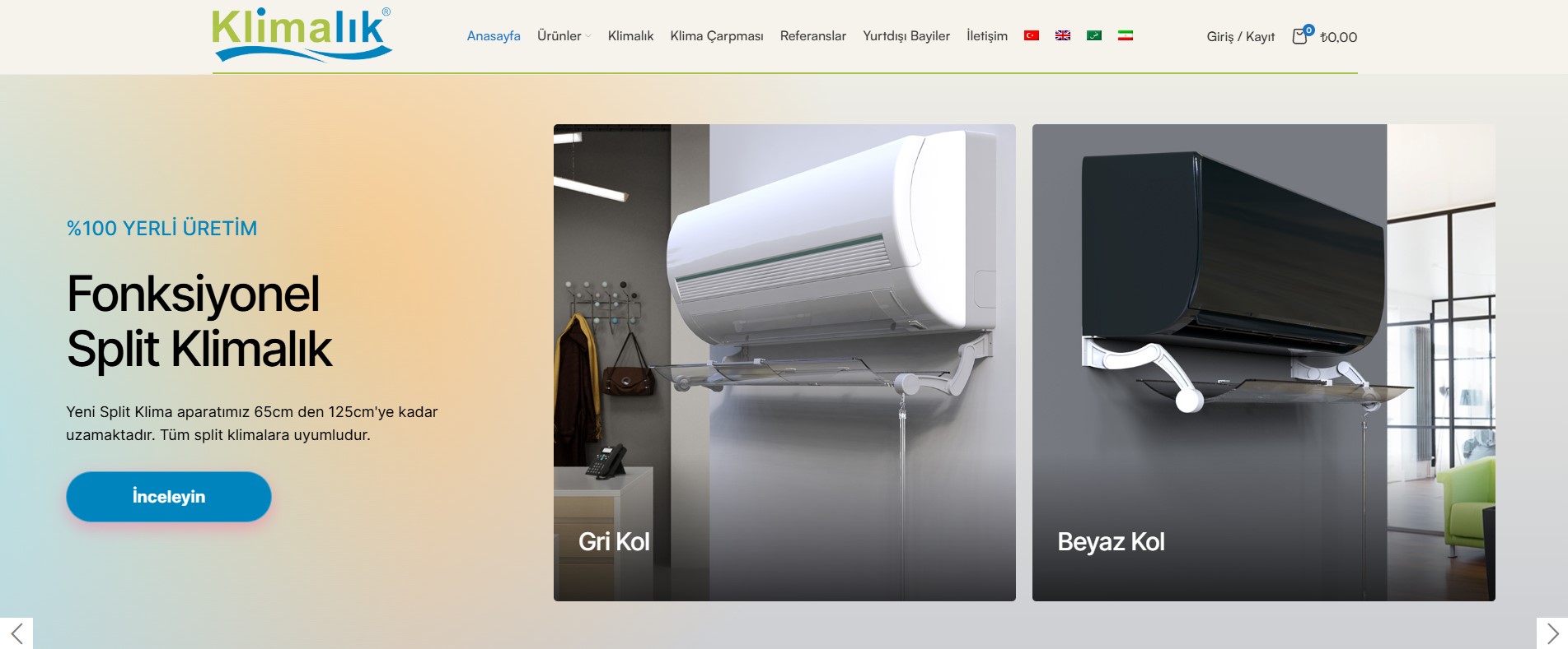 Klimalık Web Sitesi Tasarımı