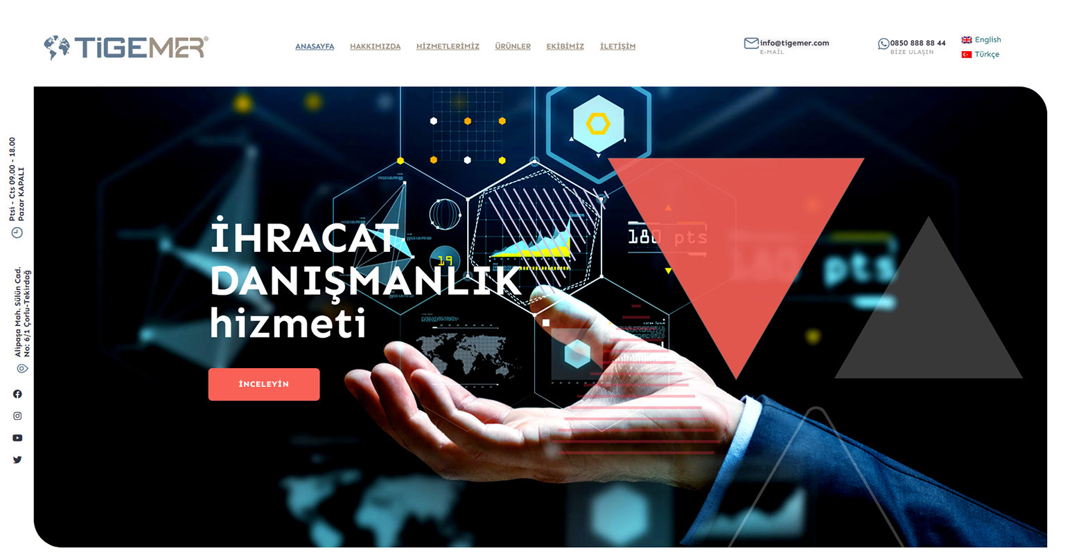 Tigemer Web Sitesi Tasarımı