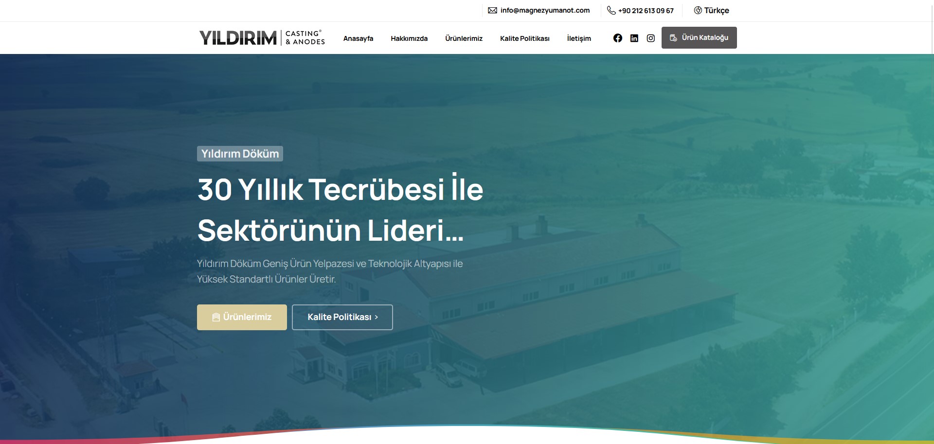 Yıldırım Döküm Web Sitesi Tasarımı